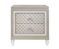 Cross Glam Champagne Nightstand Champagne Solid Wood Mdf