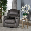 Glider Recliner With Swivel Slate Microfiber