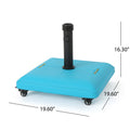 Wheelie Umbrella Base Square Teal Concrete