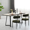 Green Boucle Dining Chairs Set Of 2,Mid Century Modern Curved Backrest Chair,Round Upholstered Kitchen Chairs Metal Green Dining Room Round Modern Dining Chairs Velvet