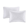 3 Piece Reversible Bedspread Set White King Cal King King White Polyester