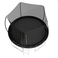 12Ft Trampoline Double Side Color Pad Trampoline For Kids And Adults With Enclosure Net And Ladder,Curved Fence Pole Black Steel Steel