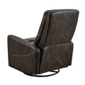 Swivel Glider Rocker Recliner Chair For Nursery,Manual Swivel Rocking Recliner,Mordern Home Theater Seating Soft Reclining Chairs For Living Room,Brown Antique Brown Primary Living Space Memory Foam Wipe Clean American Traditional Handle Memory Foam