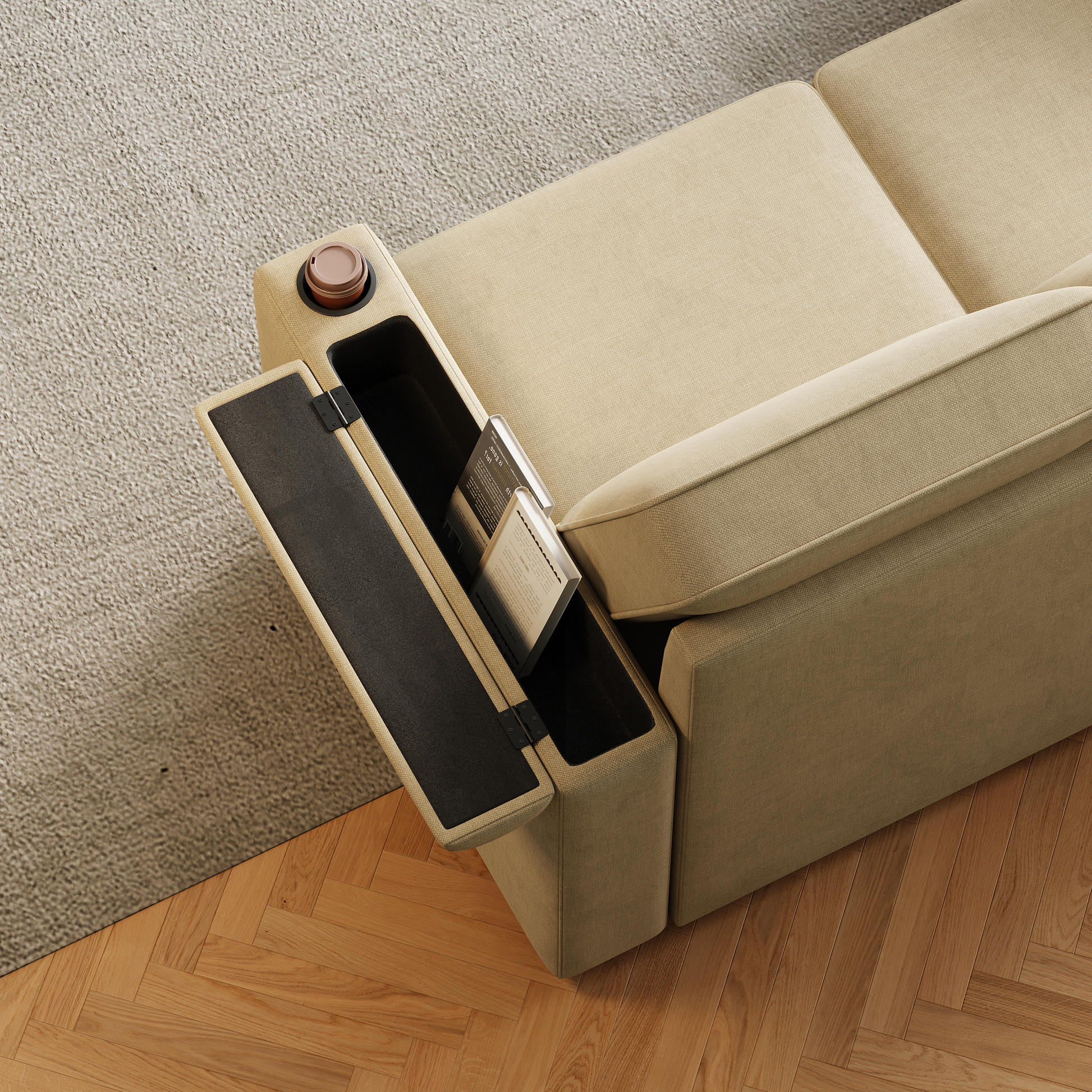 Mh85.8" Sleeper Sofa, Sofa Bed 2 In 1 Pull Out Sofa Bed With Storage Sofa, Sofa Sleeper With Pull Out Bed With Charging Port Beige Primary Living Space Eucalyptus Polyester Fabric 3 Seat