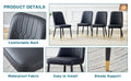 Table And Chair Set.This Modern Dining Table With Mdf Marbled Design Gives You A Luxurious And Elegant Feel.Paired With Multiple Chairs With Pu Artificial Leather Backrest Cushions And Black Legs. Black Seats 6 Mdf