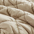 3 Piece Comforter Set King Brown Polyester