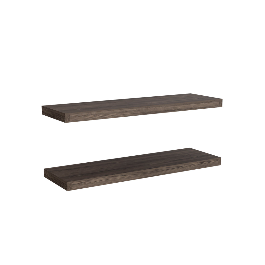 Ecco 31.5" Wide Floating Shelves Set Of 2, Shelves For Wall Decor For Bedroom, Bathroom Storage Shelves, Book Shelves For Living Room 2 Or Less Brown Horizontal Primary Living Space Open Back Modern