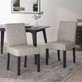 Dining Chair Light Grey Fabric