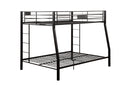 Limbra Sandy Black Finish Full Xl Queen Bunk Bed Black Metal
