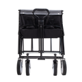 Collapsible Foldable Wagon Cart With Strapping System Beach Wagon Utility Cart Utility Wagon Grocery Cart For For Camping Shopping Sports Gardeing Fishing Supports 360Lbs All Terrain Wheels Black