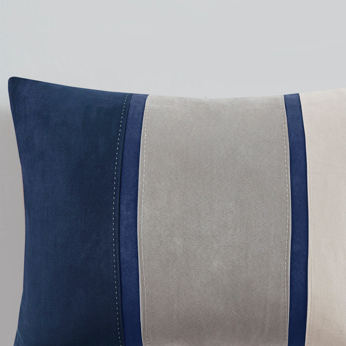 7 Piece Faux Suede Comforter Set Blue Queen Queen Blue Polyester