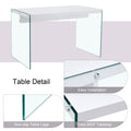 The Top Of The Coffee Table Is Made Of Mdf And White Stickers, And The Sides Are Clear Tempered Glass. The Design Is Simple And Elegant, And The Structure Is Strong. White Mdf Glass