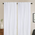 Newport Unlined Window Curtains For Bedroom, Linen Curtains For Living Room, 108 Inches Long Curtains For Living Room, Soft White Soft White Linen