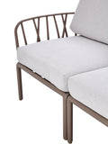 Patio Indoor Outdoor Garden Single Sofa Armchairs Plastic With Soft Cushion Weather Waterproof Chair Sectional Furniture For Balcony Garden Pool Lawn Backyard Morden Design Sitting Room 2 Single Sofa White Fabric Plastic