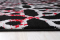 Jersey Area Rugs, Carpets For Livingroom, 7X10 Area Rugs ,3989 Black Red Rectangle 8&10 Black Red Contemporary Abstract Polypropylene