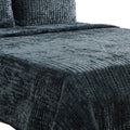 Lipa 96 X 108 Handmade King Size Quilt With Polyfill, Textured, Bay Green King Green Cotton