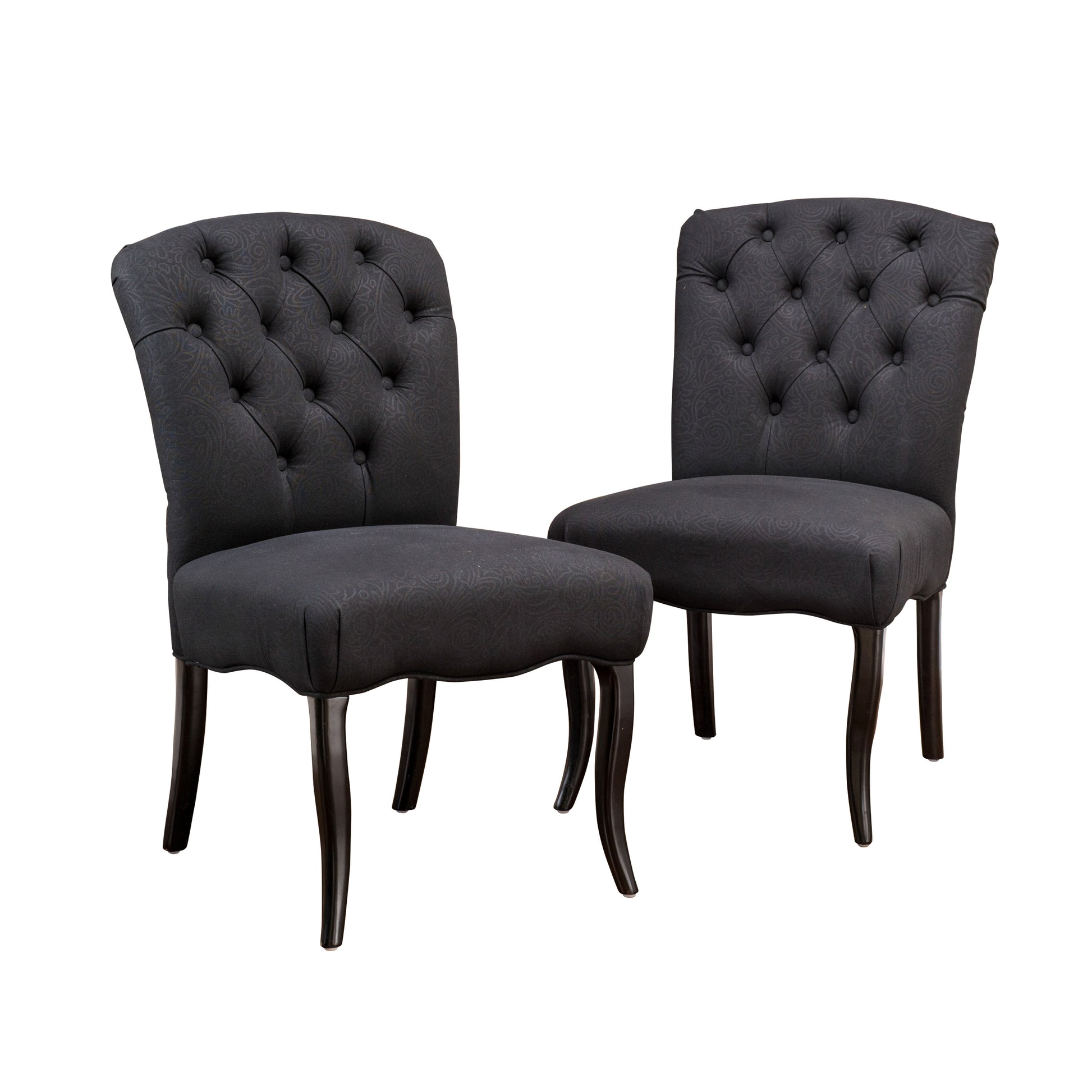 Hayden Kd Dining Chair Black Wood Fabric