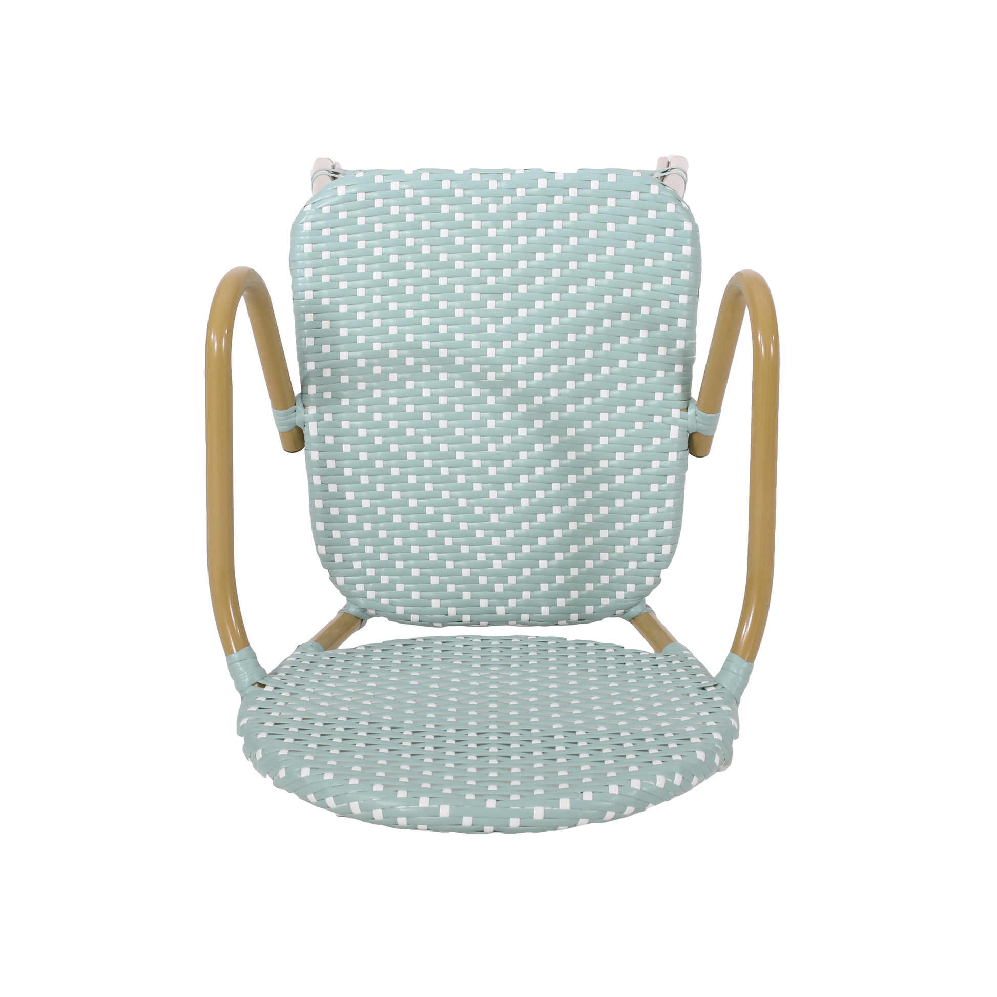 Barstool Teal Wicker