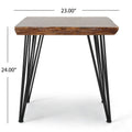 End Table Natural Metal & Wood