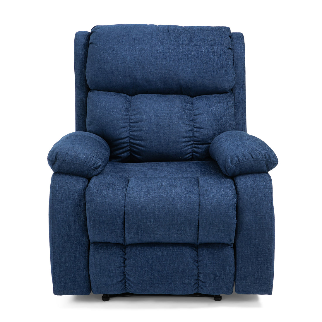 Massage Recliner Navy Blue Fabric