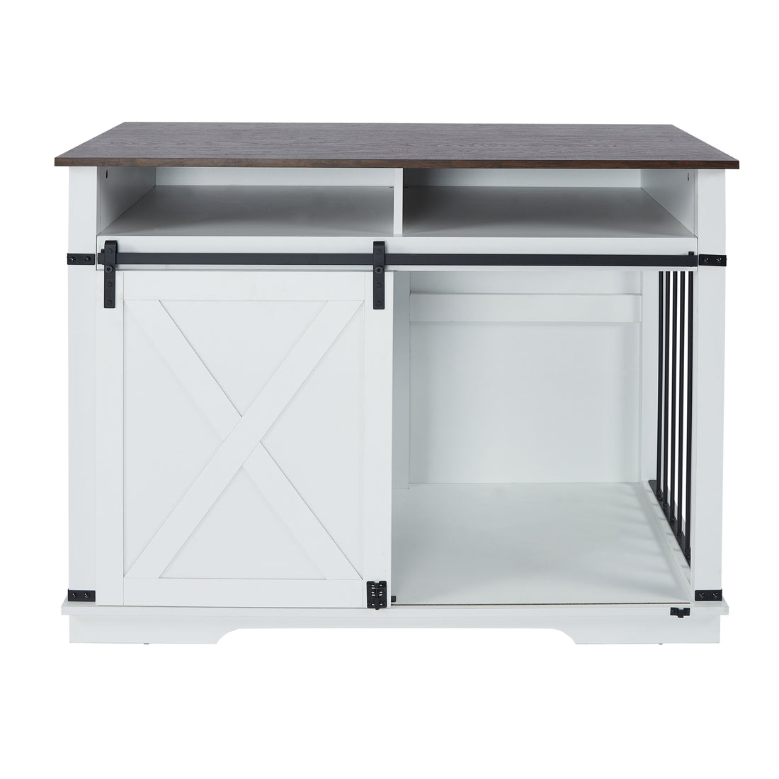 Wf005 Wh,The Dog Cage Has A Large Space White Linen