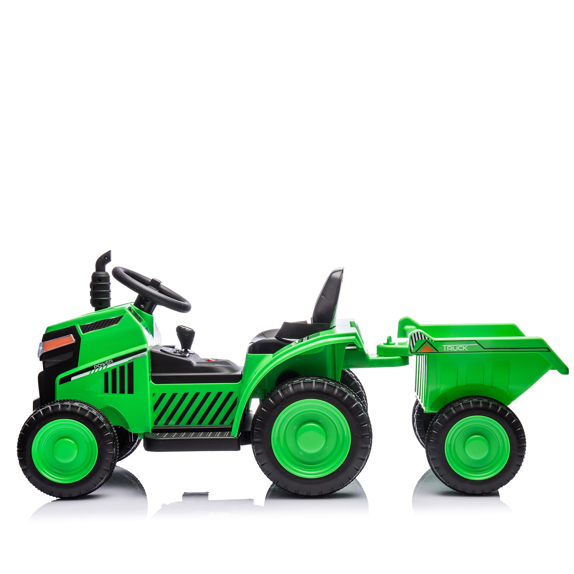 12V Kids Ride On Electric Tractor Black Knight,Kids Ride On Toy.2Wd,Non Skid Tires, Steering Wheel, Foot Pedal,With Removable Storage Tug,Light,Bluetooth,Music,Mp3,Usb,Power Display For Kids Aged 2 3. Green 50 99 Lbs Polypropylene