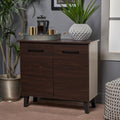 Multi Function Cabinet Sonoma Oak Walnut Brown Particle Board