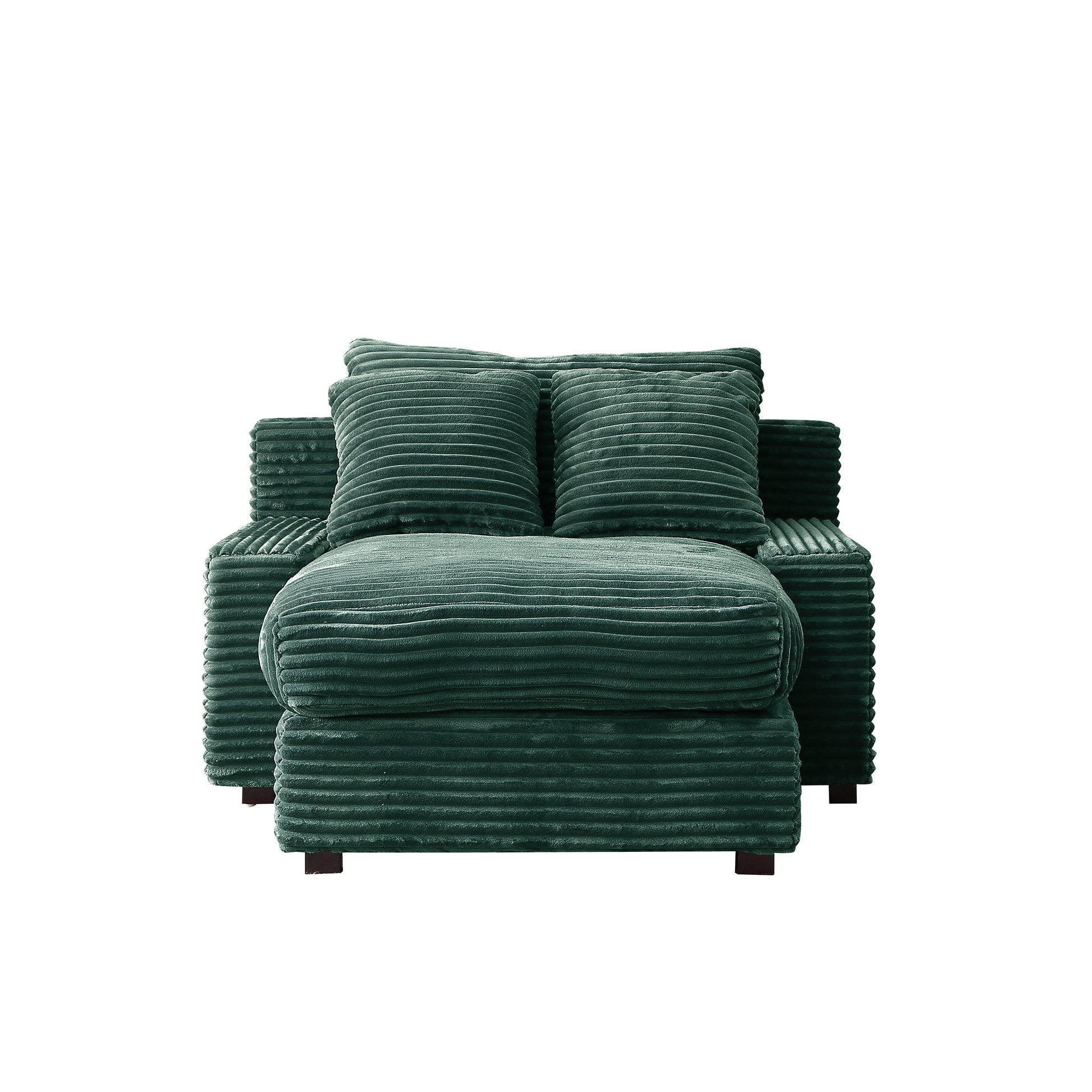 Modern Luxury Sofa Couch For Living Room Quality Corduroy Upholstery Sleeper Sofa Bed Daybed Green Green Corduroy 1 Seat