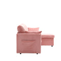 United Modular Sectional Sofa L Shaped Modular Couch With Reversible Chaise Modular Sofa Sectional Couch With Storage Seats Pink Velvet 3 Seat