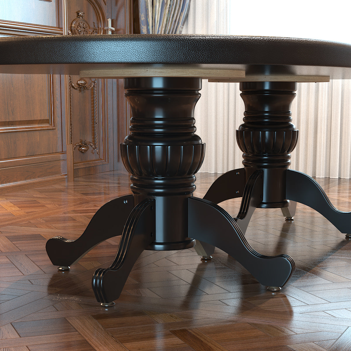 96" Oval Aura Poker Table For 10 Players Texas Holdem Poker Card With Bet Line Felt Surface Jumbo Cup Holders Blue Blue Primary Living Space Modern Wood