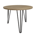 27.56'' Round Nesting Coffee Table Set Of 2, Circular Nesting End Table Set, Round Wooden Tabletop, And Sturdy Metal Base For Living Room, Bedroom, Brown Rustic Brown Round Wood Metal
