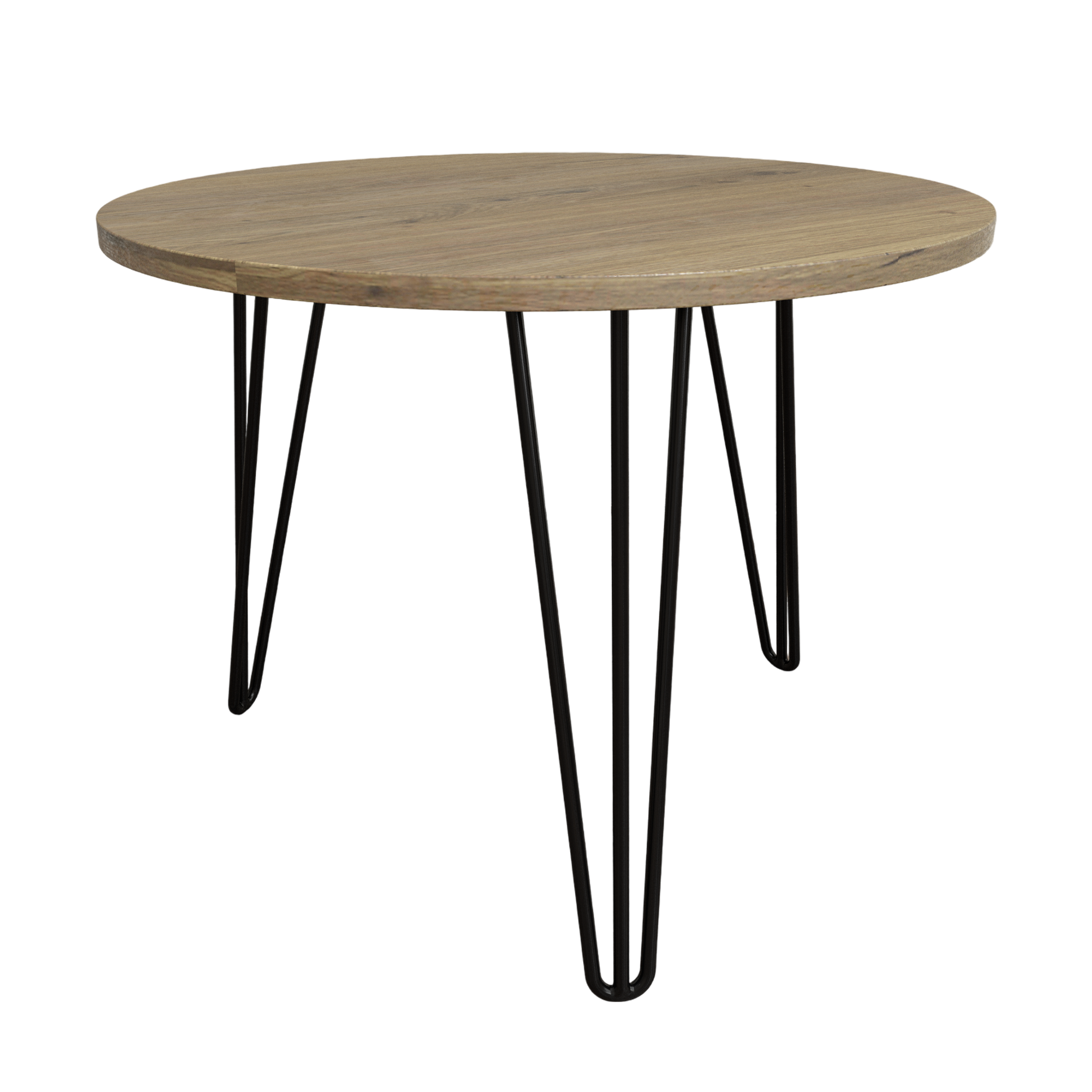 27.56'' Round Nesting Coffee Table Set Of 2, Circular Nesting End Table Set, Round Wooden Tabletop, And Sturdy Metal Base For Living Room, Bedroom, Brown Rustic Brown Round Wood Metal
