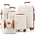 5 Piece Luggage Set With Expandable Travel Bag Includes 16