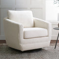 Gogh Swivel Chair In Cream Boucle Cream Fabric