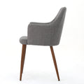 Dining Chair Light Grey Fabric