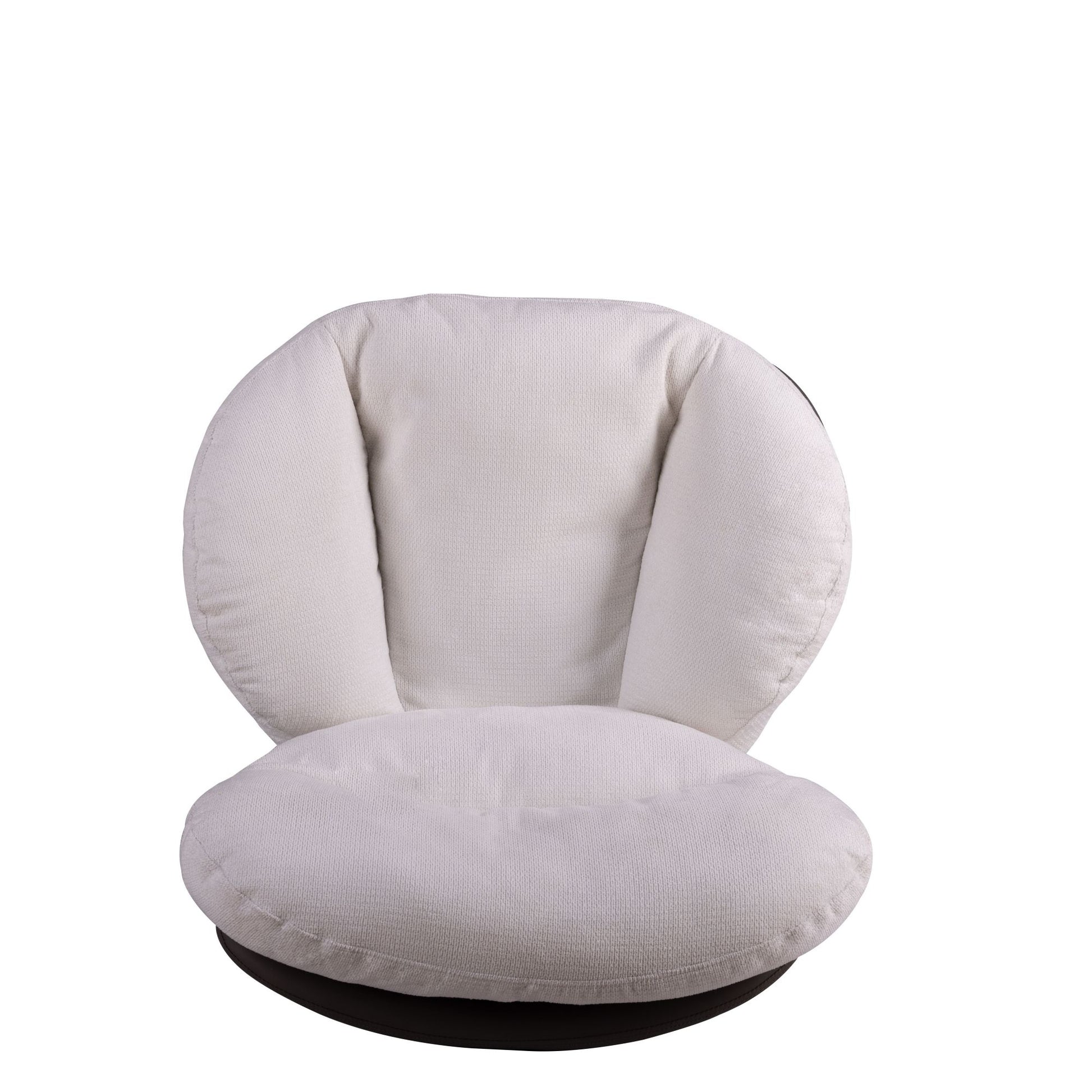 360 Swivel Accent Chair, Modern Chenille Lounge Chair With Faux Leather And Black Metal Base Frame, Comfortable Reading Chair For Small Spaces, Living Room, Bedroom, Reading Corner, Office White Brown White Brown Primary Living Space Art