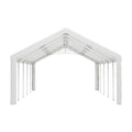 16X32Ft Party Tent Heavy Duty, Large Wedding Event Shelters With 3 Storage Bags & Removable Sidewalls, Outdoor Canopy Gazebo Commercial Tents For Parties Carport Camping Garden Patio White Metal