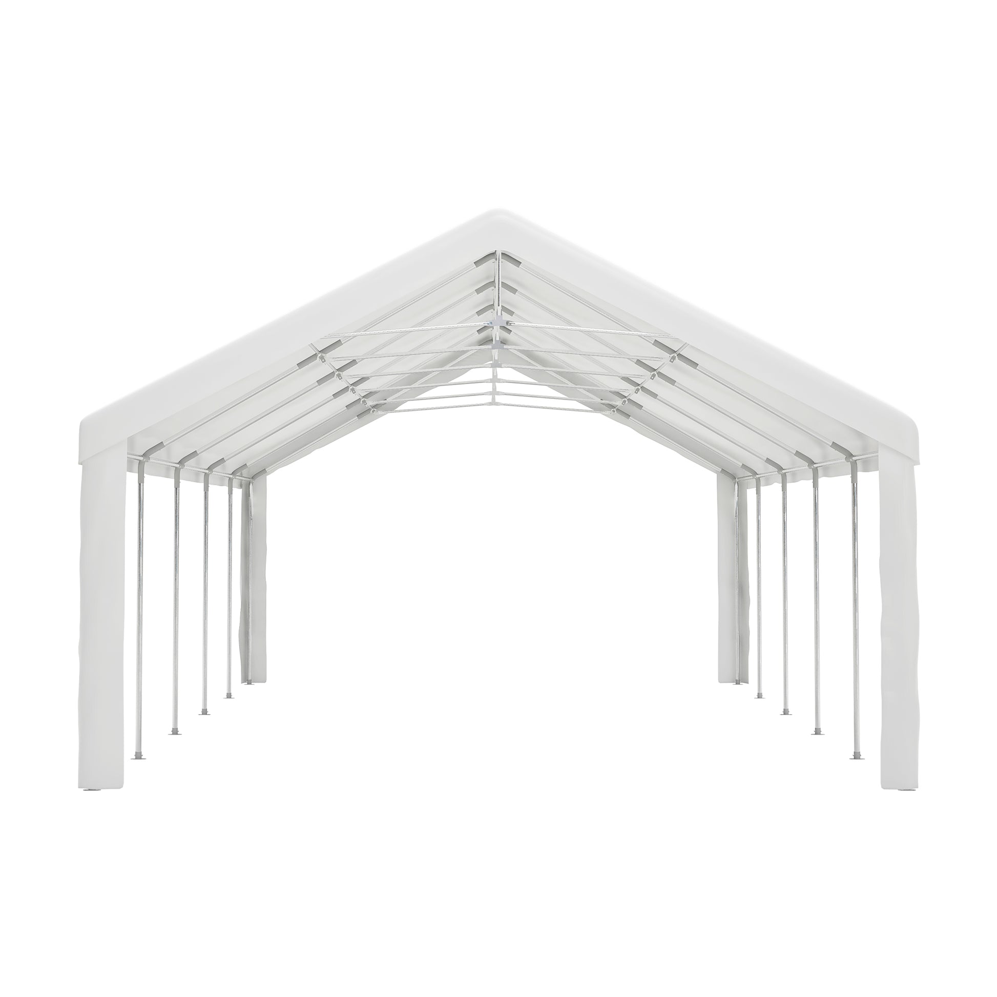 16X32Ft Party Tent Heavy Duty, Large Wedding Event Shelters With 3 Storage Bags & Removable Sidewalls, Outdoor Canopy Gazebo Commercial Tents For Parties Carport Camping Garden Patio White Metal