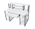 Amiel All Purpose White Finish Writing Desk White Synthetic Wood
