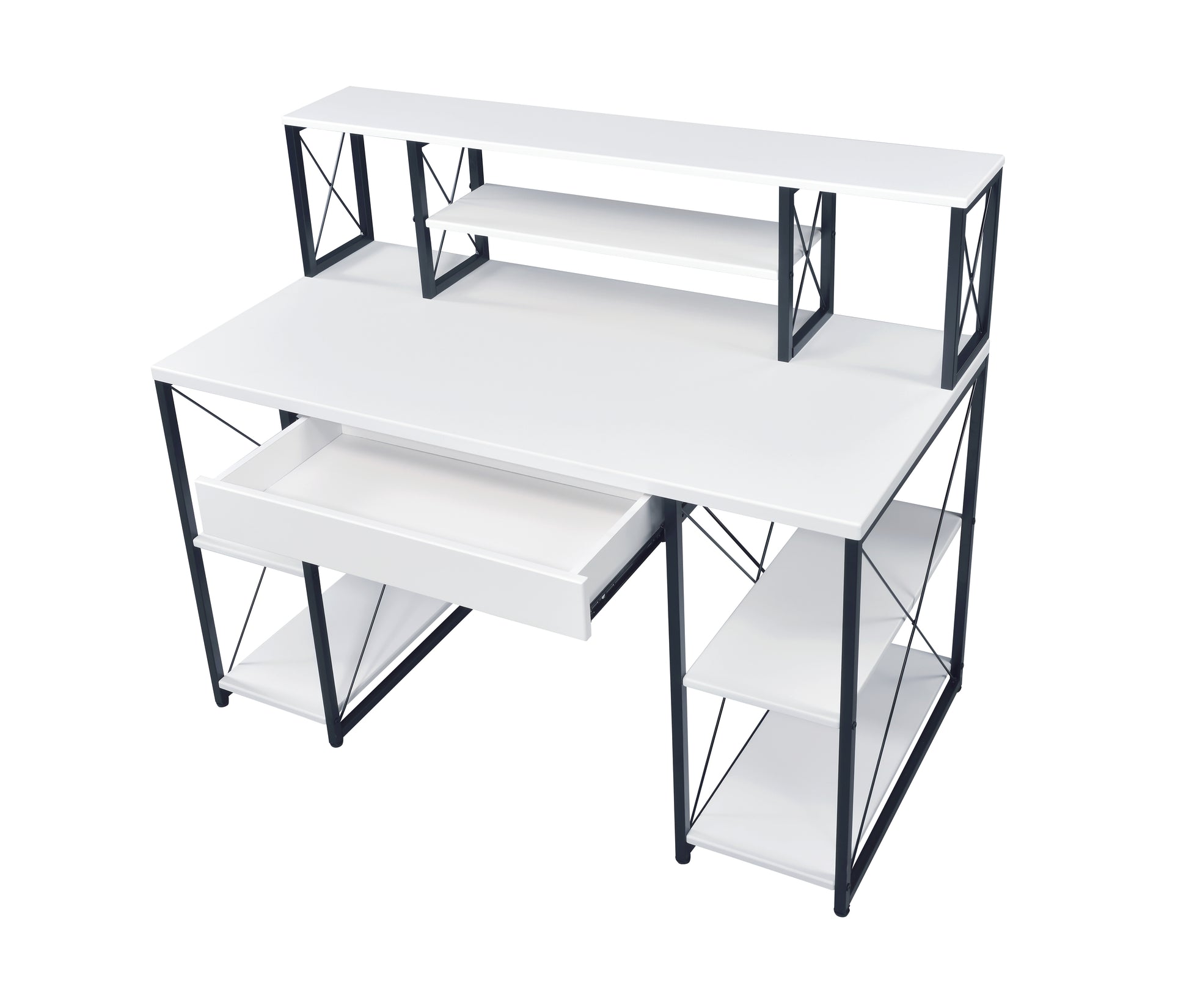 Amiel All Purpose White Finish Writing Desk White Synthetic Wood