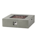 50000 Btu Square Mgo Fire Table Tank Outside Tank Cover Not Included Light Grey Magnesium Oxide