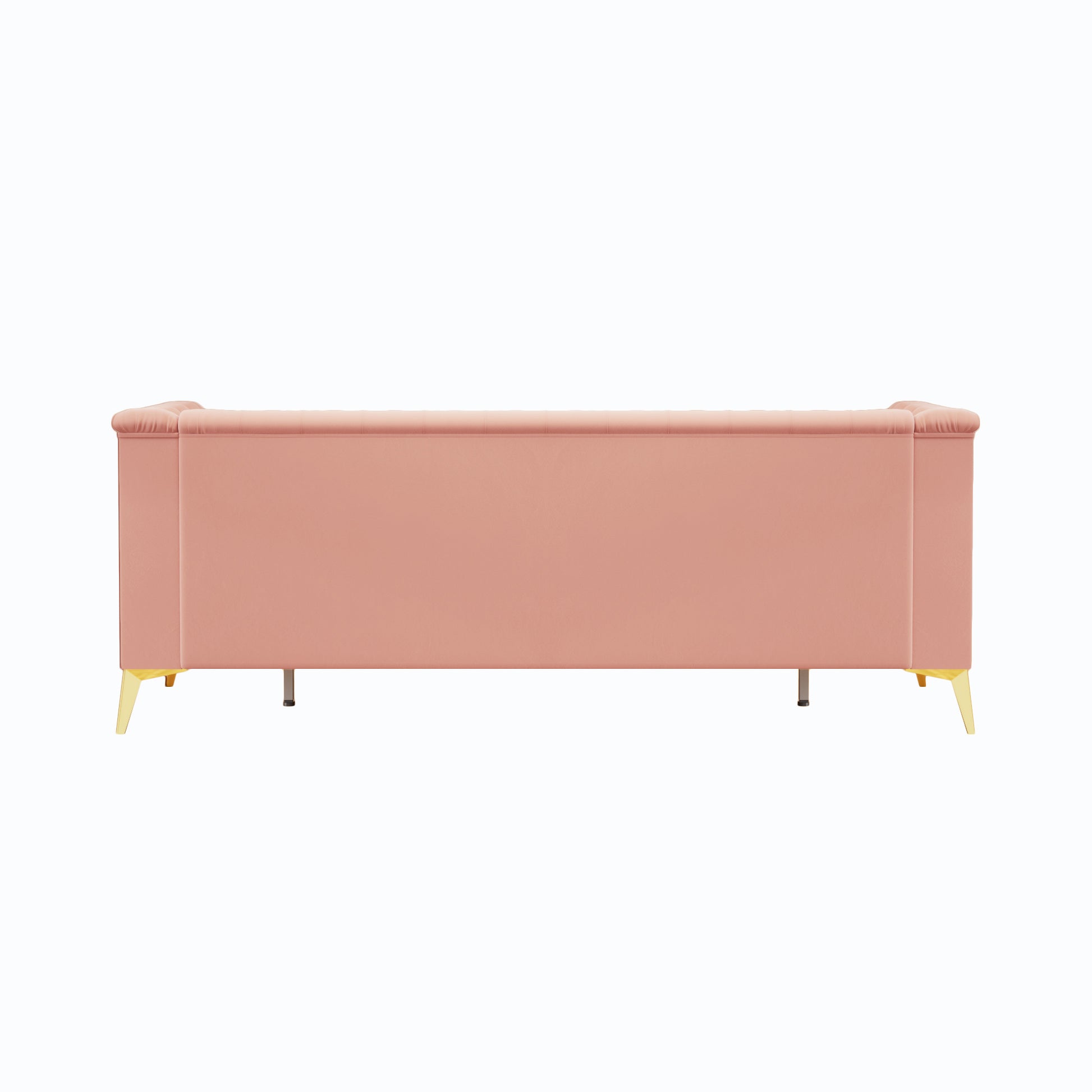 Fx P83 Pk2 Sofa Modern Velvet Living Room Chesterfield Design 82.7Inch Wide Pink 3 Seat Sofa Pink Velvet 3 Seat