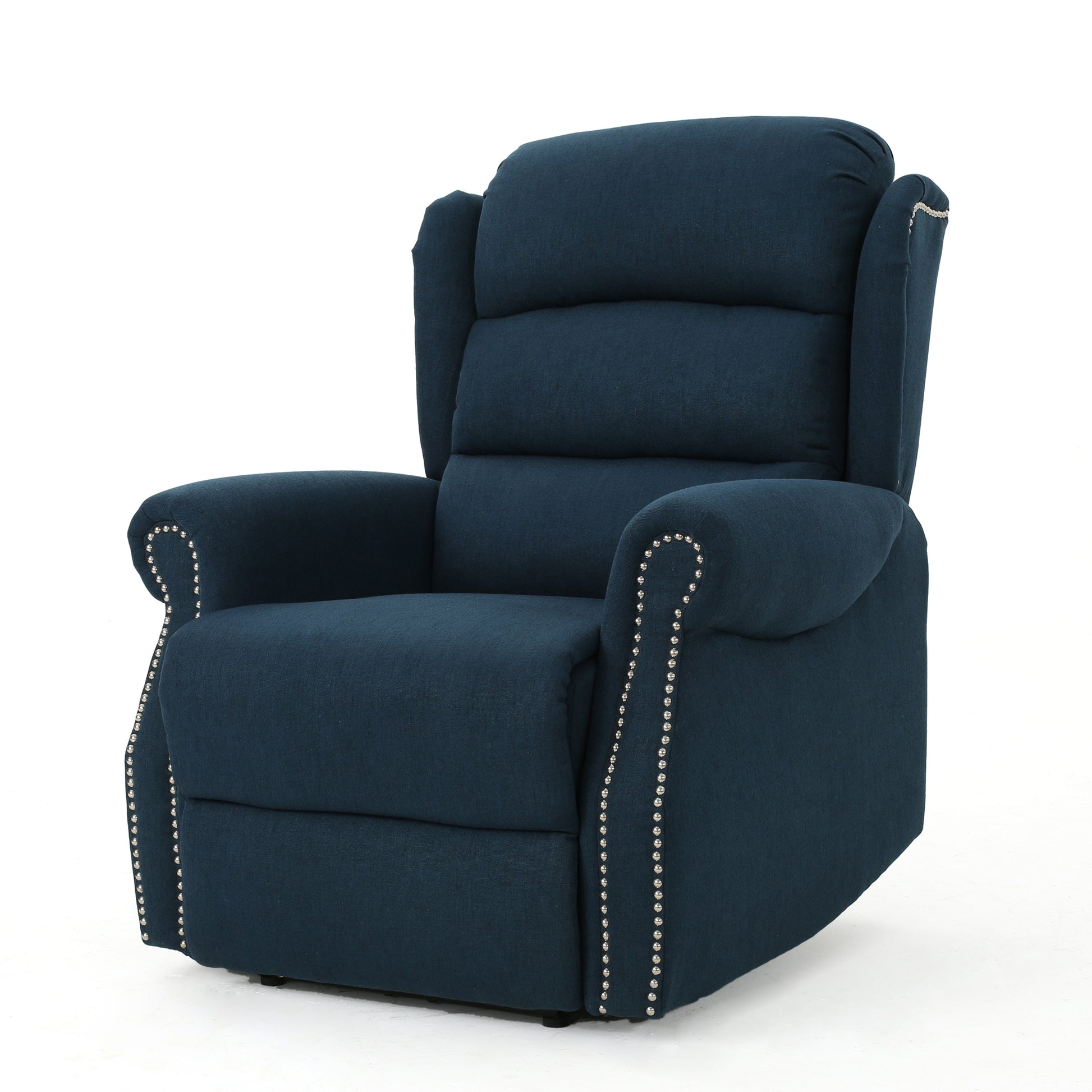 Power Recliner Navy Blue Fabric