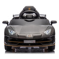 12V Kids Ride On Car W Parents Remote Control,Licensed Lamborghini Aventador Xago,Hydraulic Pressure Door,Slow Start,Early Education,Bluetooth,Adjustable Volume,Mp3,Usb,Led Lights For Kids Aged 3 8. Black 50 99 Lbs Polypropylene