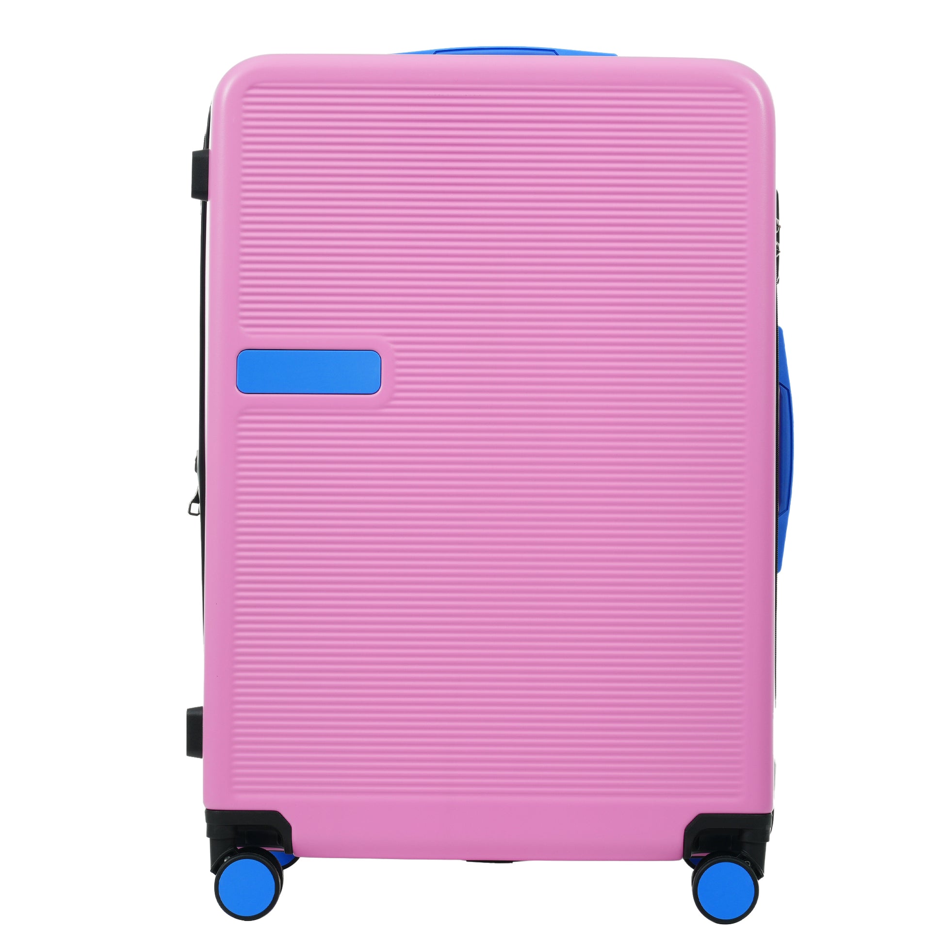 Hardshell Luggage Sets 3 Pcs Contrast Color Suitcase With Spinner Wheels And Tsa Lock 20" 24" 28" Available Pink Abs