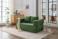 Modern Minimalist Sofa, Fold Out Sofa Bed, Convertible Chair Floor Couch & Sleeping Mattress For Living Room, Bedroom, Apartment, Removable Backrest, Green Green Chenille Soft Vintage Chenille 2 Seat
