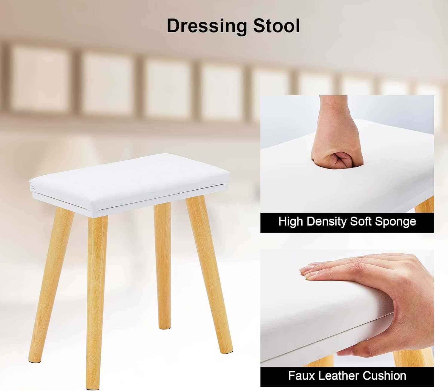 Dressing Table With Led Lights Glass Top Dressing Table With Extendable Side Table 5 Drawers Dressing Table With Mirror And Stool For Bedroom White Drawer 5 Drawers & Above Bedroom Modern Mirror Included White Particle Board Mdf