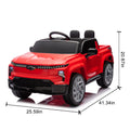 24V Kids Ride On Car W Parents Control,Licensed Chevrolet Silverado,Four Wheel Suspension,Led Lights,Bluetooth,Music,Usb,Mp3,Power Display,Speeds 2.49 3.73Mph For Kids Aged 37 95 Months. Red Plastic