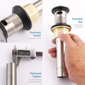 Pop Up Drain Stainless Steel With Overflow Anti Clogging For Vessel Sink Lavatory Vanity Sink Drain With Strainer Basket, Brushed Nickel Brushed Nickel Stainless Steel