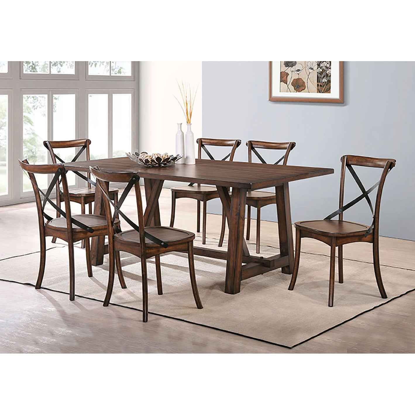 Dark Oak And Black Side Chair With X Shape Back Set Of 2 Rubberwood Solid Black Brown Dining Room Mid Century Modern Side Chair Rubberwood Cross Back Set Of 2 Wood Metal